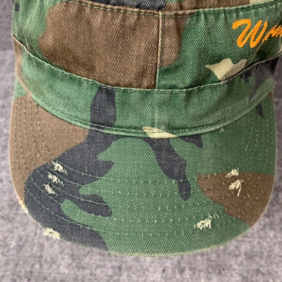 Wyoming Distressed Cadet Hat Unisex OSFM Camouflage Adjustable Strapback by HG - Picture 5 of 13